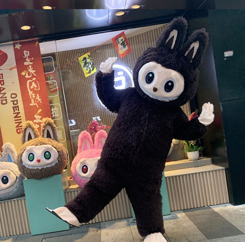 拉布布兔子labubu精灵卡通人偶服装充气行走人偶玩偶cos头套道具