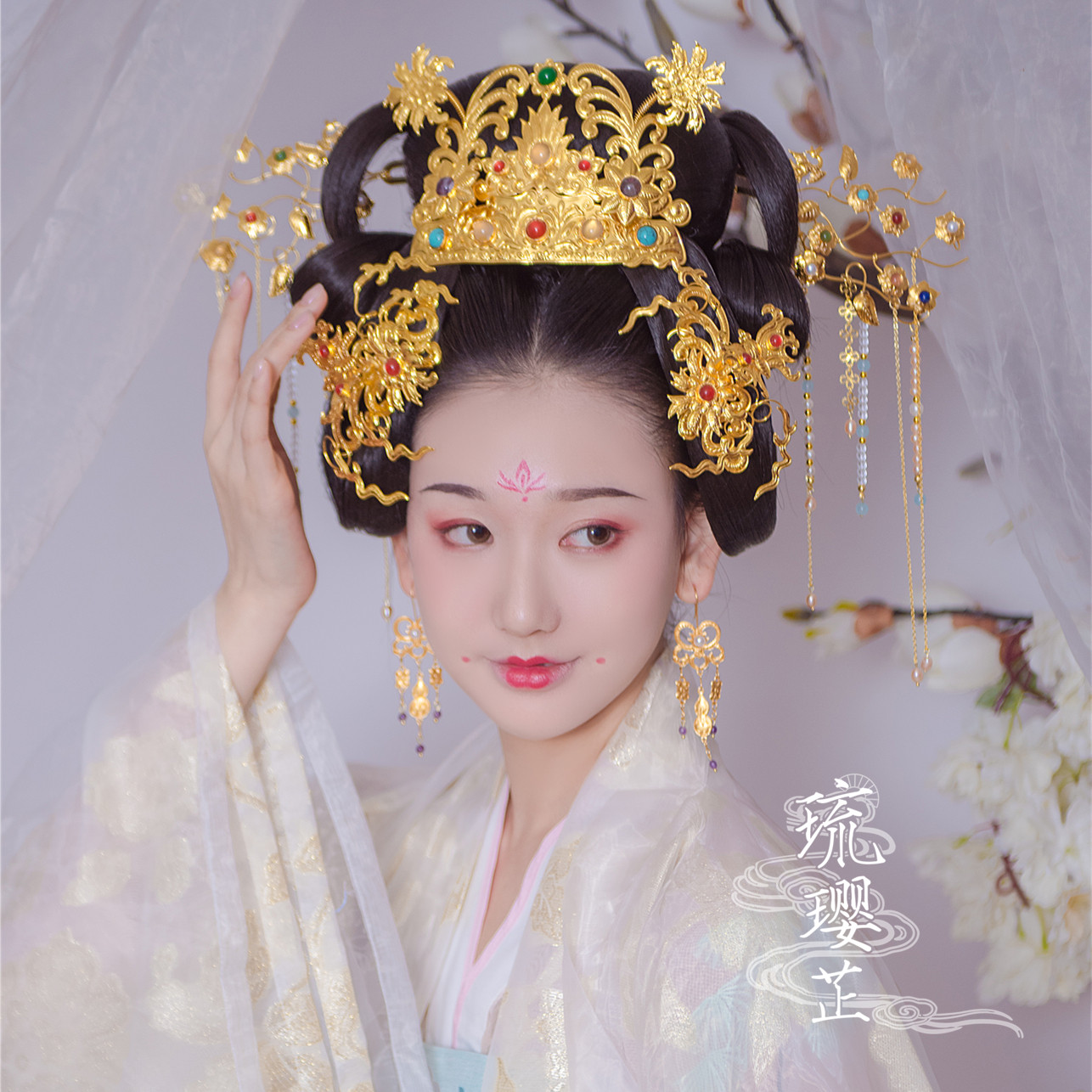 【琉璎芷】【金爵钗】传统匠工首饰汉服头饰古风明制唐风铜镀金