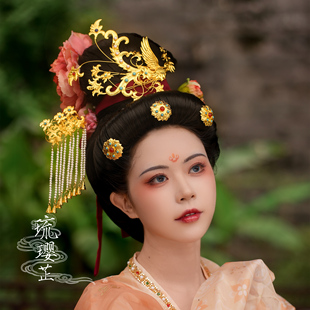【琉璎芷】【县主】传统匠工首饰汉服头饰国色芳华同款流苏凤凰