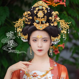 【琉璎芷】【染指】传统匠工首饰古风唐风明制凤凰铜镀金四月同款