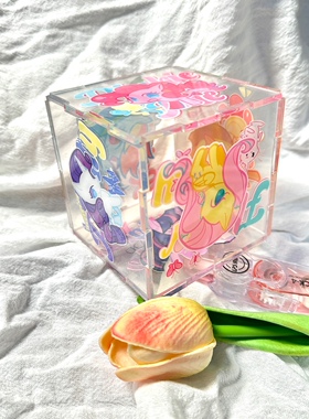 Smile小马宝莉周边全角色加厚亚克力魔方可爱少女二次元桌面立牌