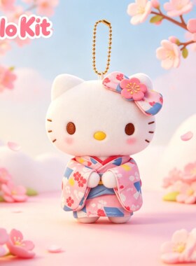 哈喽kitty限定樱花毛绒公仔玩偶