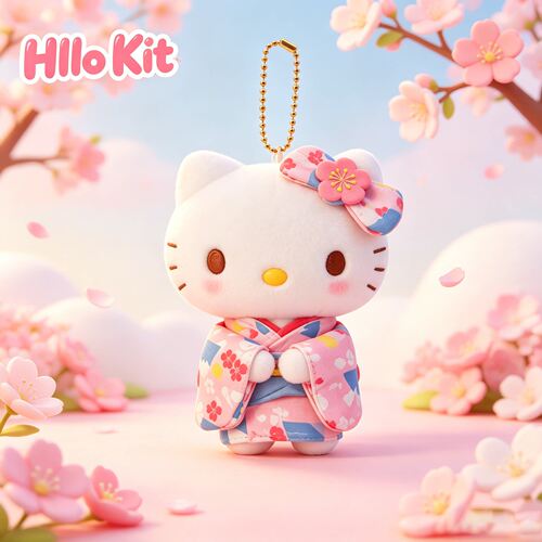 哈喽kitty限定樱花毛绒公仔玩偶