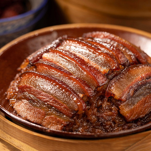 四川特产夹沙肉甜烧白喜沙肉扣肉九大碗糯米饭五花肉加热即食碗装