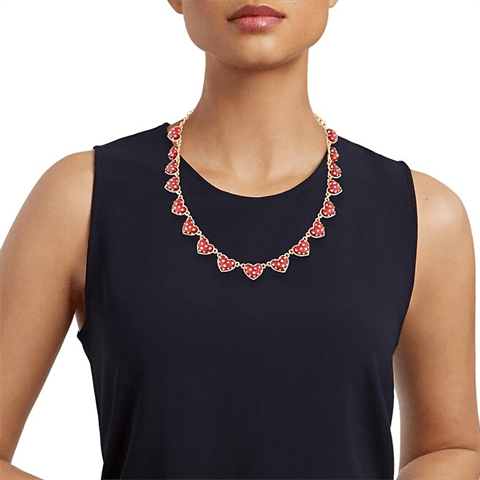 oscardelarenta树脂女满钻项链