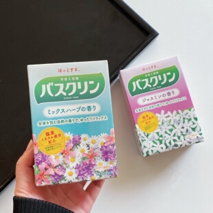 日本进口巴斯克林香浴盐茉莉/药草香型足浴泡澡泡脚粉20g*5