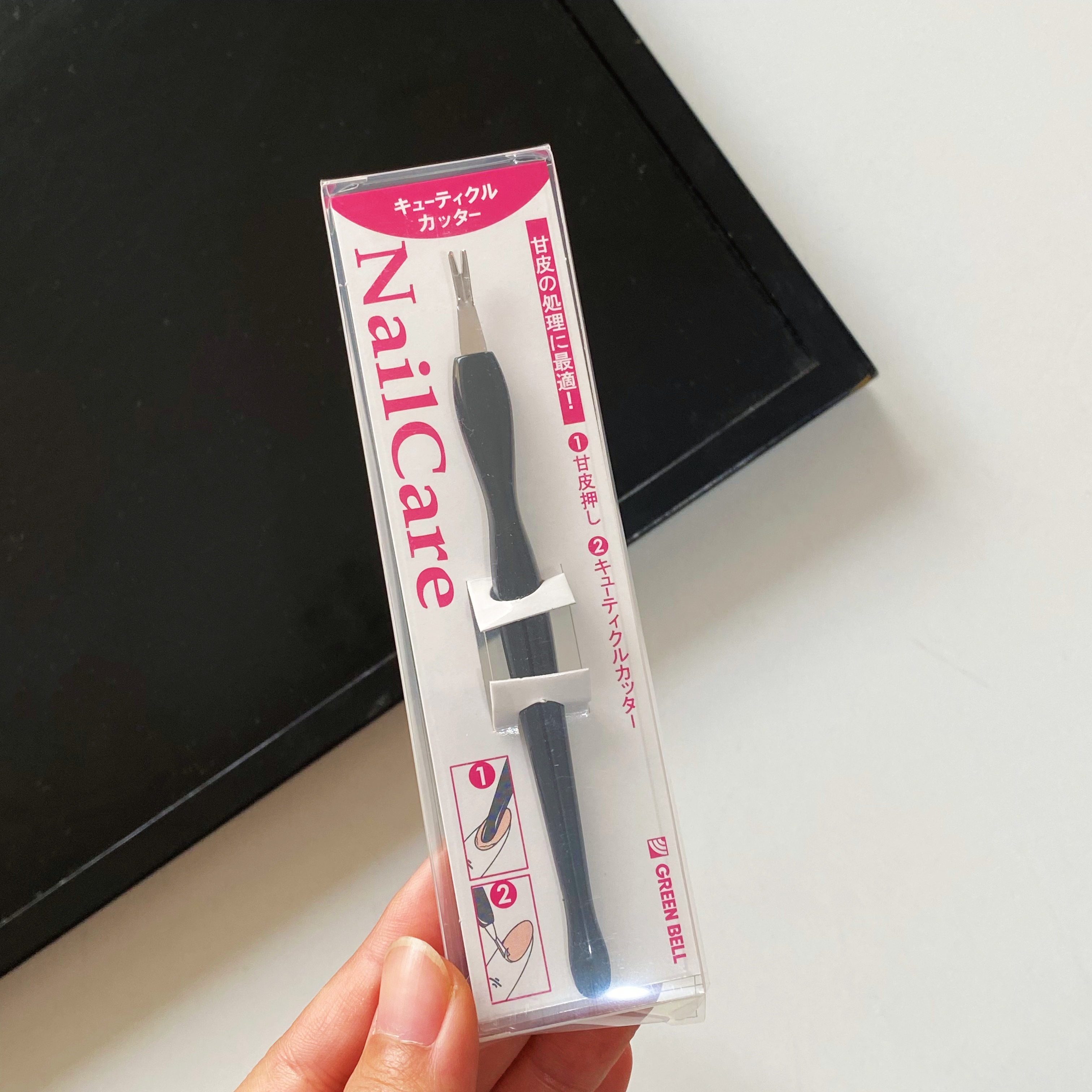 日本GreenBell格林贝尔指甲边缘去死皮推叉型甘皮修剪美甲工具v型