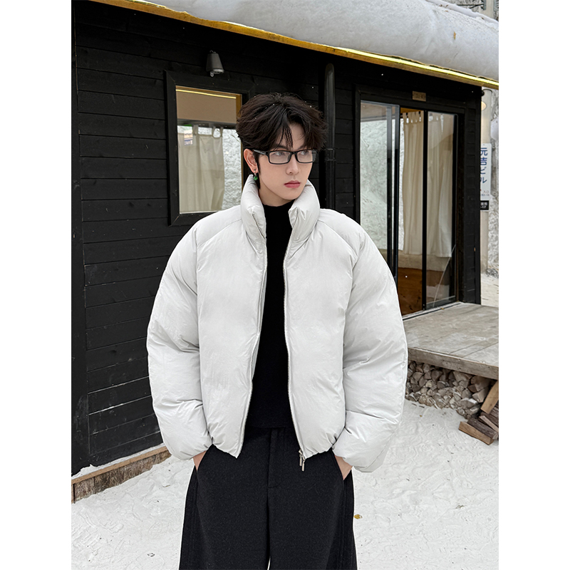 3CP 叁贰叁 韩系简约纯色立领保暖面包服百搭休闲棉服保暖外套