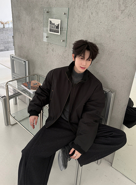 3CP 叁贰叁 美式街头飞行服复古棒球领夹克宽松休闲棉服外套