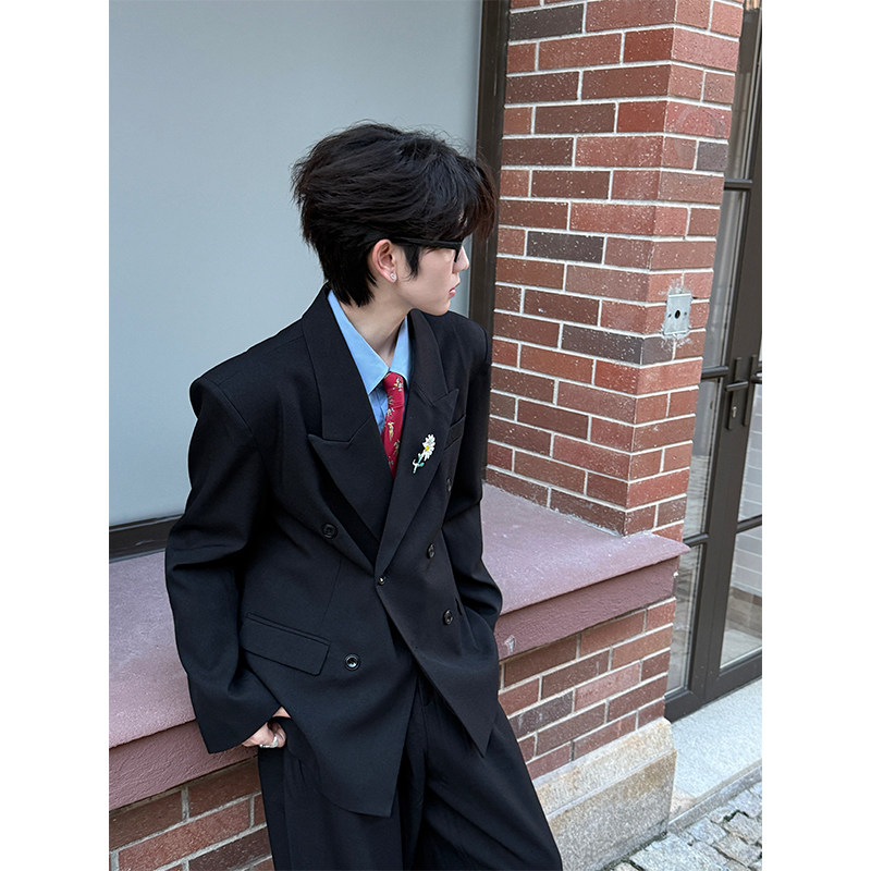 叁贰叁 【权志龙同款】西装外套新款小众高级感宽松休闲西服套装
