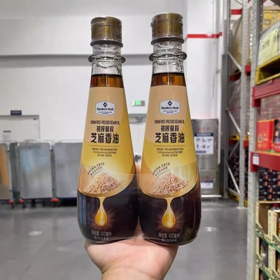 山姆代购MM芝麻香油400ml压榨头道芝麻油口感醇厚