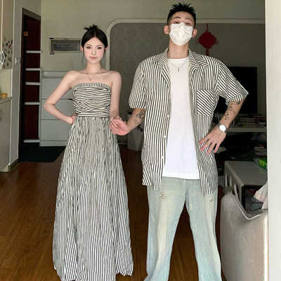法式辣妹风抹胸连衣裙