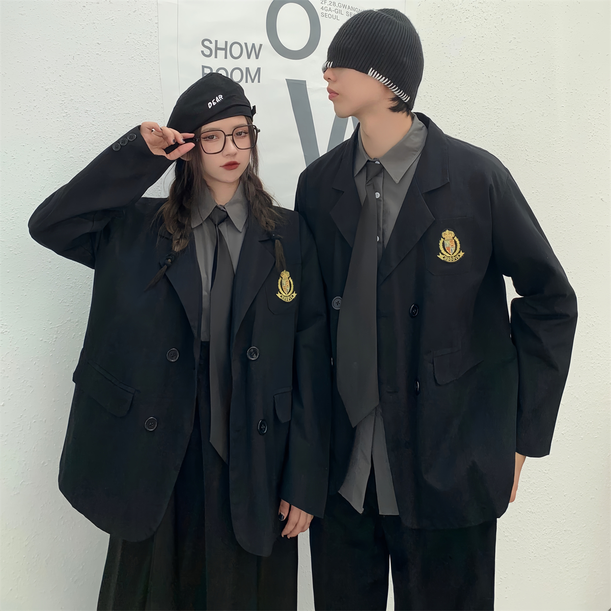 初中学生学院风校服高中生英伦西装套装毕业班服运动会合唱演出服