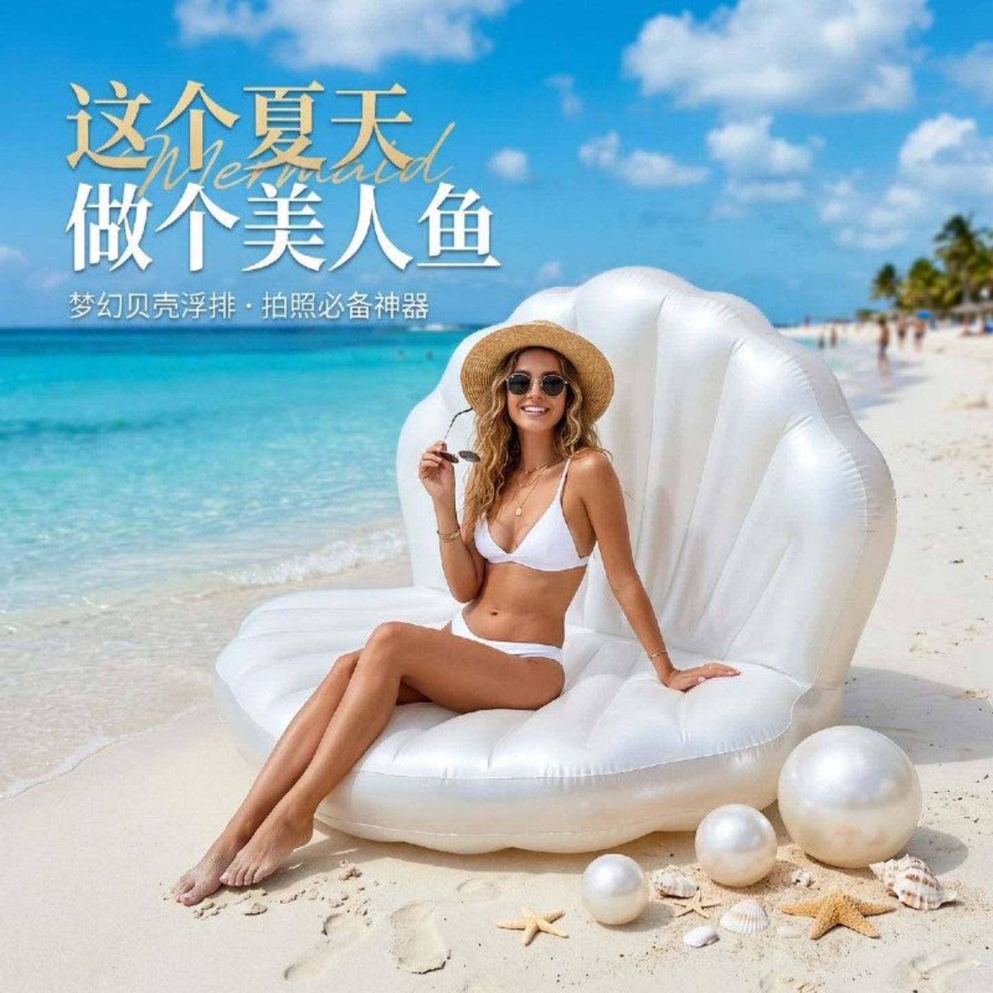热销PVC充气浮排卡通动物坐骑