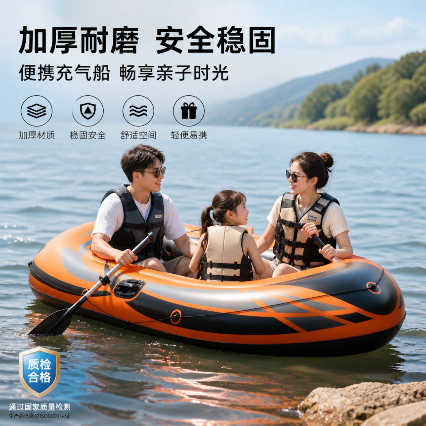 儿童玩水皮划艇小型pvc水上休闲