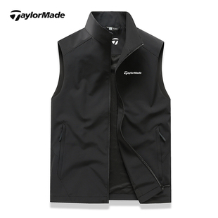 Taylormade泰勒梅高尔外套男士春夏款户外立领马甲男运动背心外套
