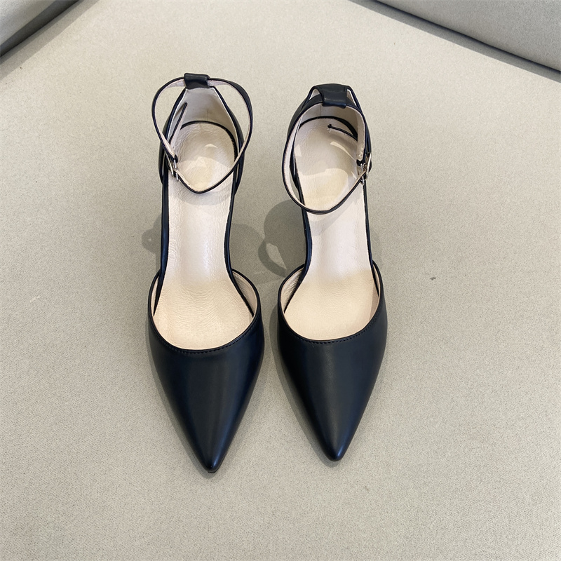 通勤百搭 优雅细跟包头高跟凉鞋夏季外贸女鞋职业工作上班鞋