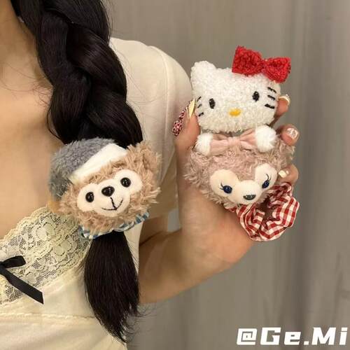 可爱达菲熊雪莉玫卡通发圈