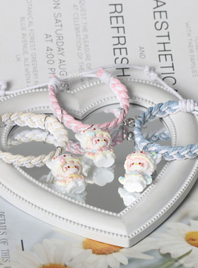 少女心帽子KT闺蜜编织磁吸手绳