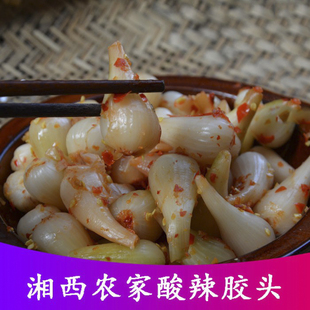 湖南特产小吃泡菜酸辣荞头纯腌制剁椒酱藠头下饭咸榨菜外婆菜500g