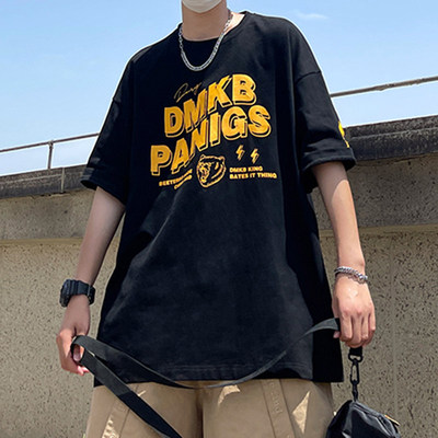 oversizT恤欧美印花t冰丝