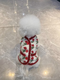 宠物衣服秋冬新款 马甲泰迪比熊狗狗猫咪加绒外套 双面毛绒加厚开衫