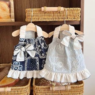 新款 透气蝴蝶公主裙 宠物衣服狗狗猫咪公主小型约克夏比熊春夏薄款