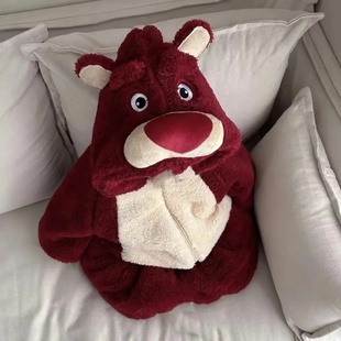 莓莓熊可爱猫咪衣服泰迪狗狗秋冬加厚法兰绒四脚衣宠物可爱变身装