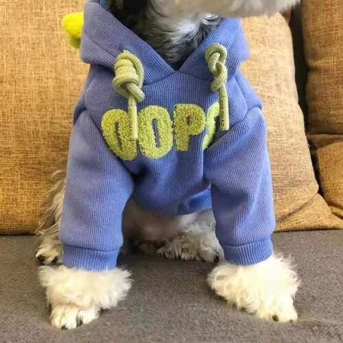 狗狗衣服秋冬雪纳瑞比熊泰迪中小型犬猫咪加绒保暖连帽卫衣