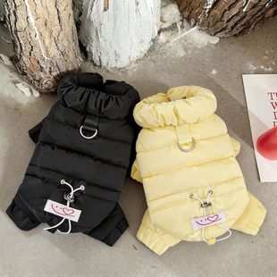 狗狗衣服新款 加厚四脚衣比熊泰迪雪纳瑞小型犬宠物小狗加绒 秋冬装