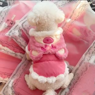 秋冬加厚狗狗棉衣猫咪泰迪比熊博美雪纳瑞小型犬宠物衣服冬季 保暖