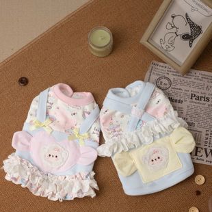 新款 超萌洋气 宠物猫咪狗狗春夏可爱熊连衣裙马尔济斯约克夏薄款