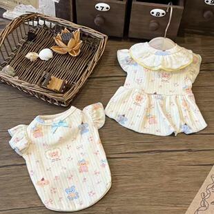 狗狗衣服2025新款 甜美碎花背心裙可爱小型犬猫咪宠物通用 薄款