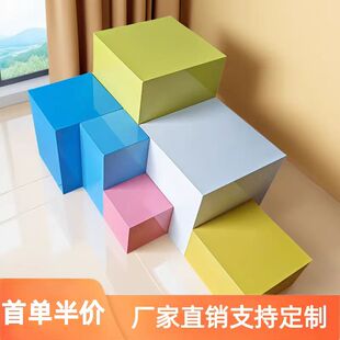摆件展示台促销店铺模特白色木质烤漆展台陈列橱窗地台产品高低座