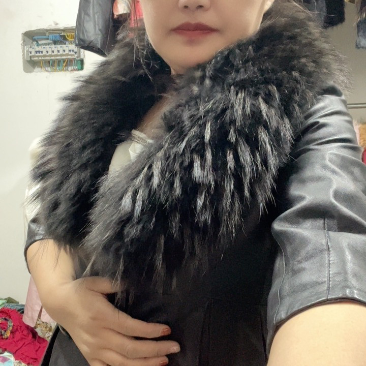 女士皮草外套粉色短款均码皮草