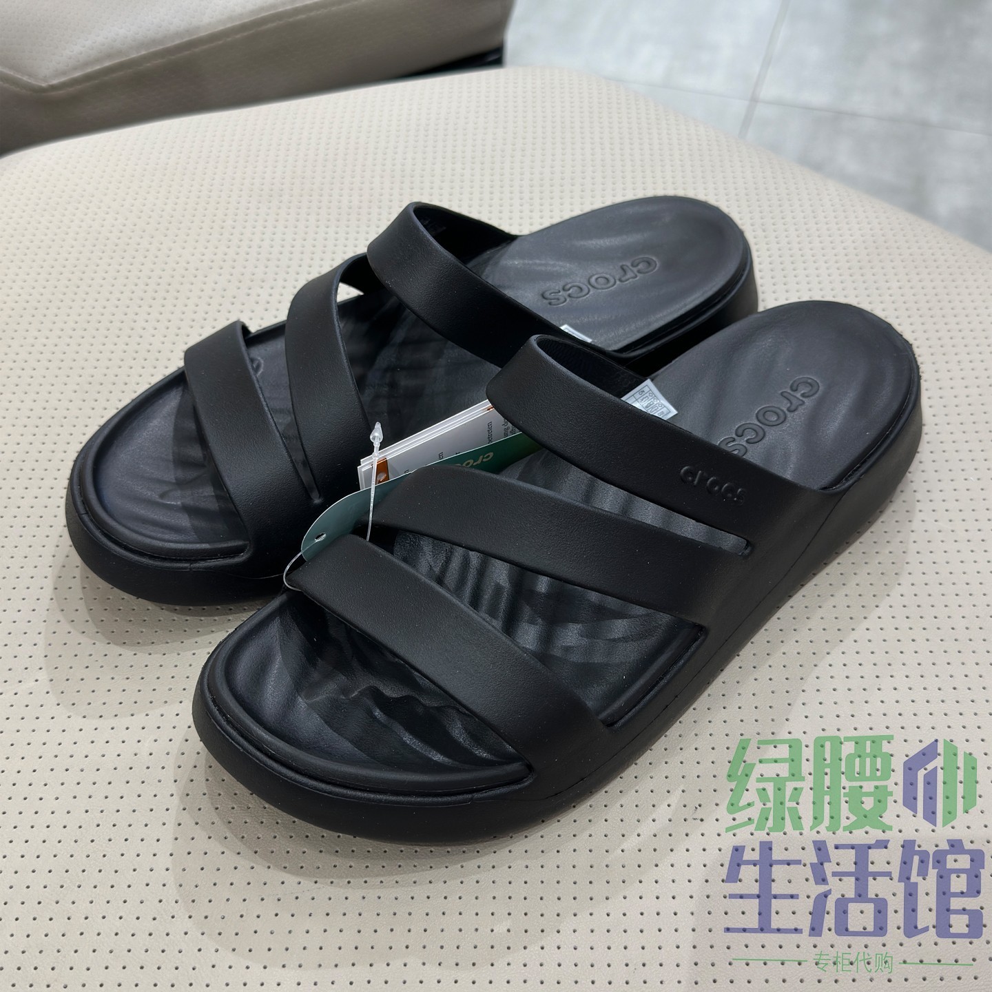 Crocs女鞋休闲沙滩平底一字拖鞋