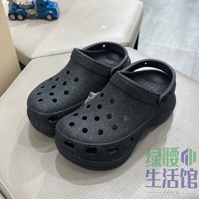 Crocs卡骆驰小鲸鱼厚底沙滩凉鞋