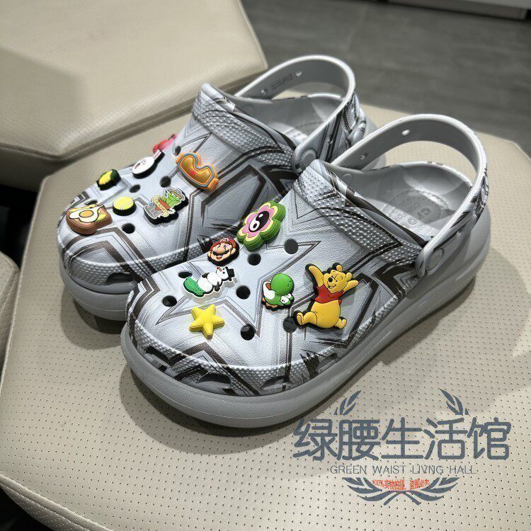 Crocs/卡骆驰国内代购幻音Disco泡芙户外沙滩洞洞女凉拖鞋208121