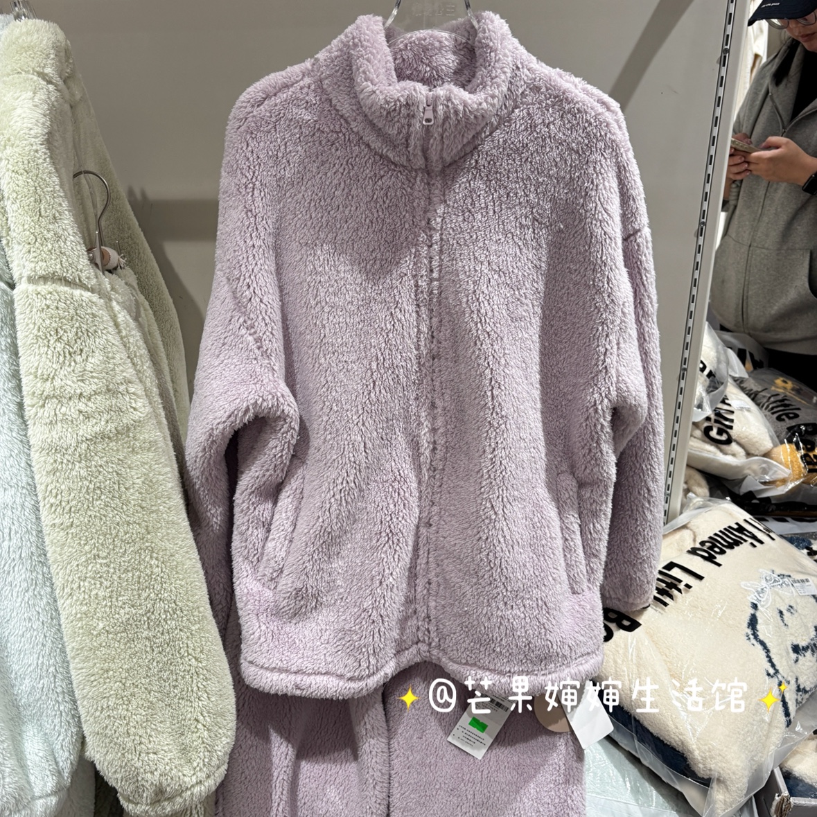 韩版超暖云朵绒睡衣女冬加厚加绒休闲拉链可外穿简约家居服可出门