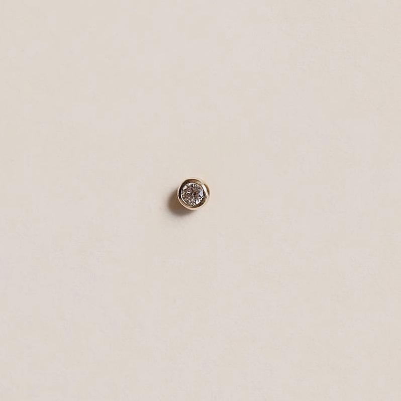 CHESNOW小众高级感钻石耳钉圆点