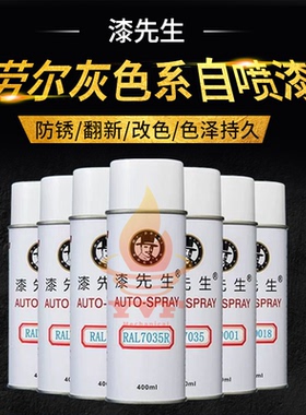 劳尔RAL7047电视灰4/RAL7048珍珠鼠灰RAL8000绿褐色手喷漆自喷漆