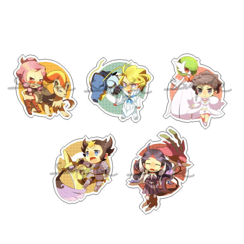 日本动漫周边口袋妖怪精灵宝可梦道馆馆长q版透明亚克力挂件