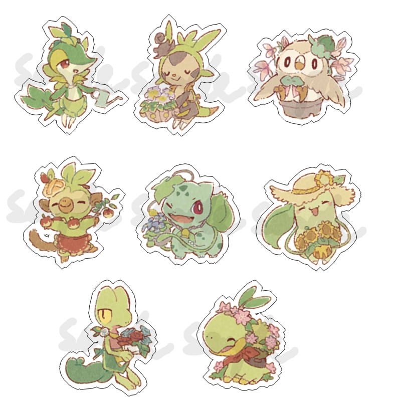 动漫游戏周边口袋妖怪精灵宝可梦草系精灵妙蛙种子透明亚克力挂件