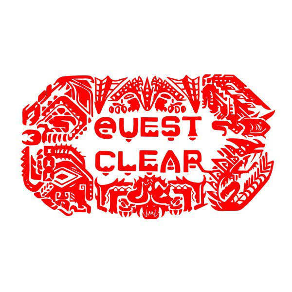 日本动漫周边mh怪猎世界任务完成大尺寸墙贴车贴大号现货满百包邮