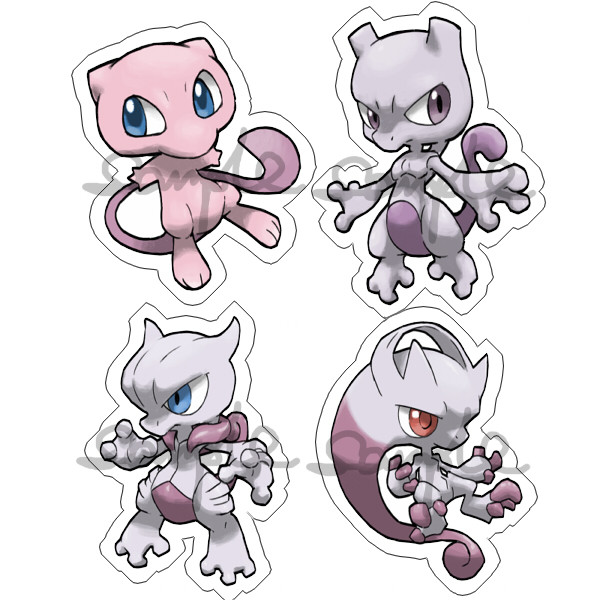 日本动漫周边周边口袋妖怪宝可梦梦幻/超梦透明亚克力挂件新现货