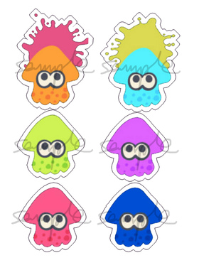 动漫游戏周边章鱼2SPLATOON2小章鱼透明亚克力挂件现货满百包邮