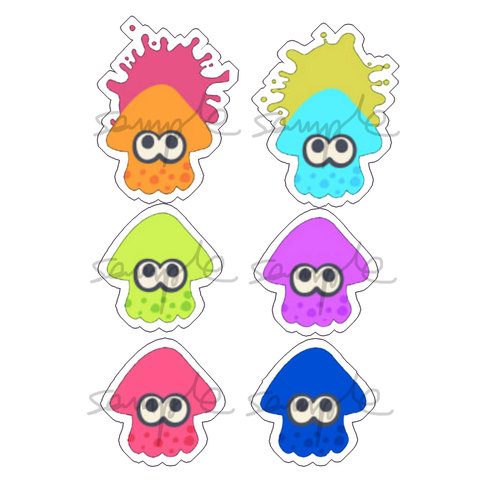 动漫游戏周边章鱼2SPLATOON2小章鱼透明亚克力挂件现货满百包邮