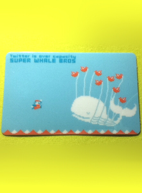 绮丽屋动漫周边超级玛丽TWITTE限定版TWITTER覆膜卡贴满百包邮