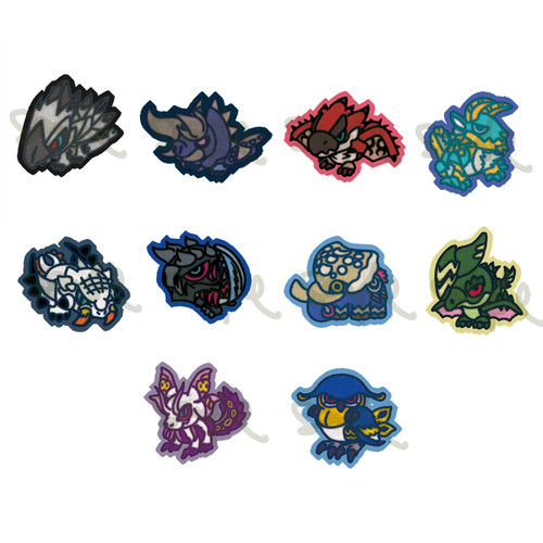 动漫游戏周边怪猎MHP仿刺绣纹章钥匙扣亚克力挂件现货满百包邮