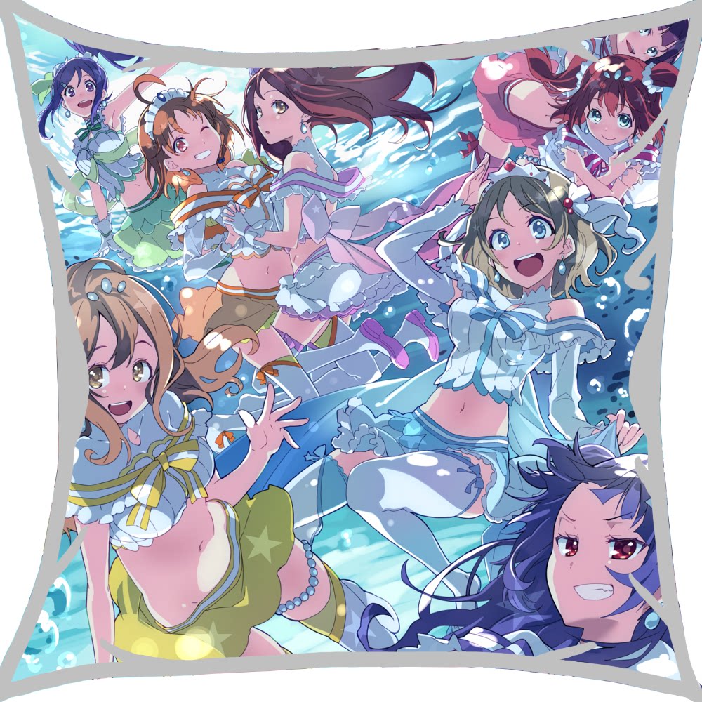 绮丽屋日本动漫周边love live sunshine/Aqours水团抱枕满百包邮